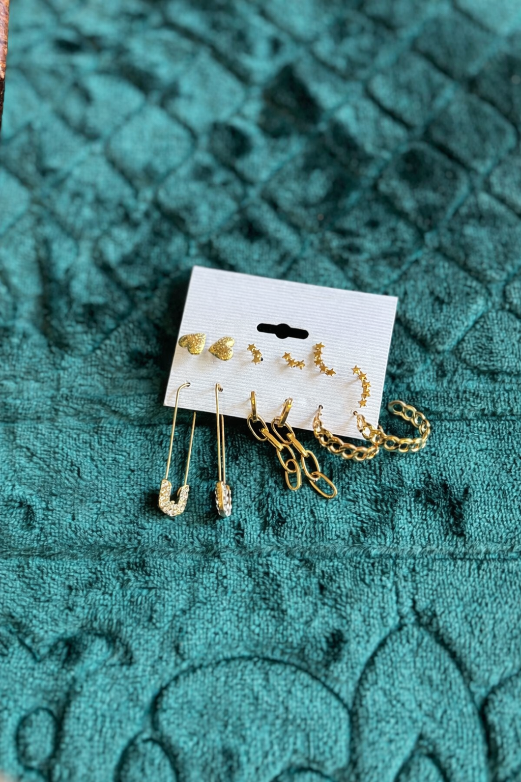Golden Edit Earring Combo Set