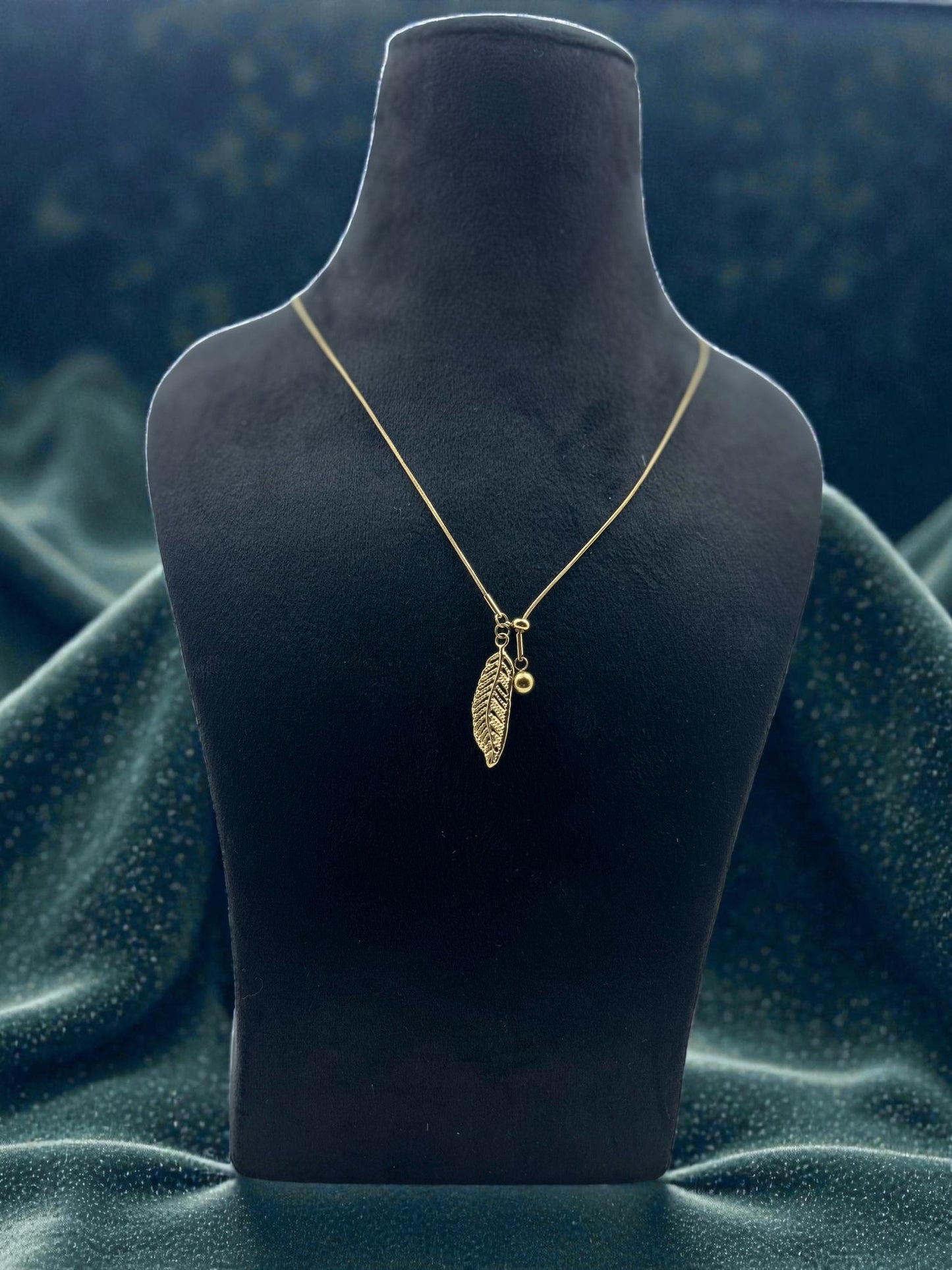 Golden Leaf charm Necklace