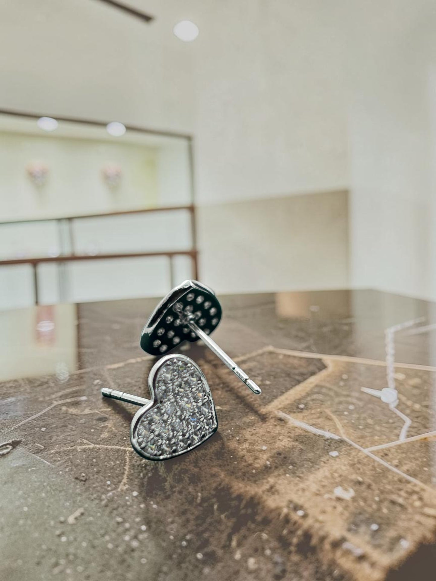 Amour Heart Studs