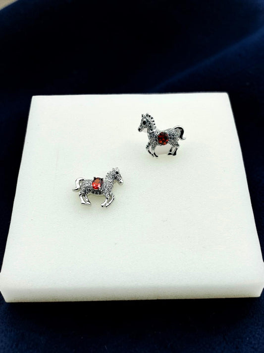 Ruby Stallion Earrings