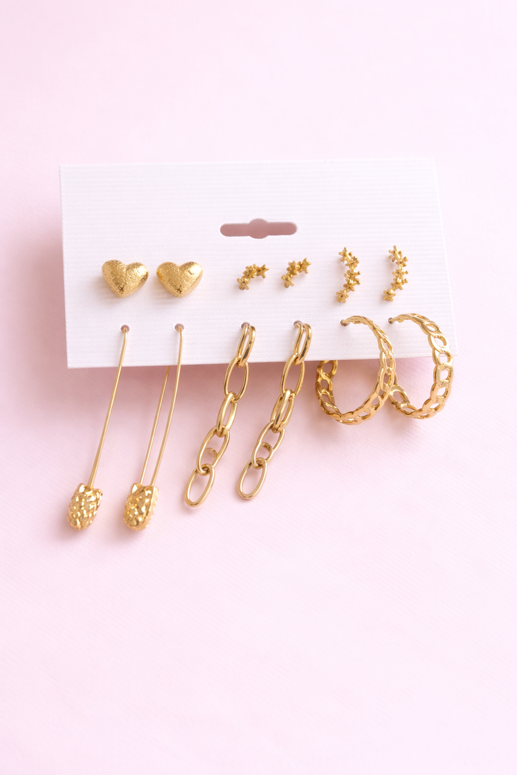 Golden Edit Earring Combo Set