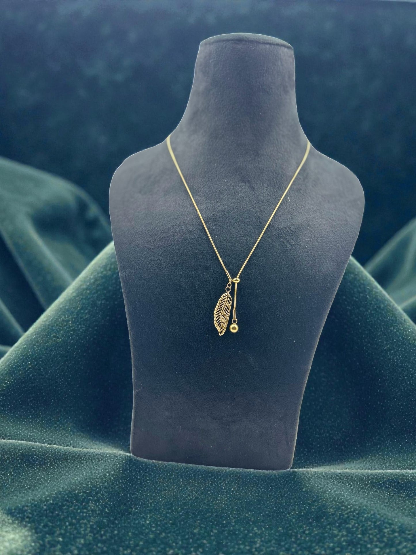 Golden Leaf charm Necklace