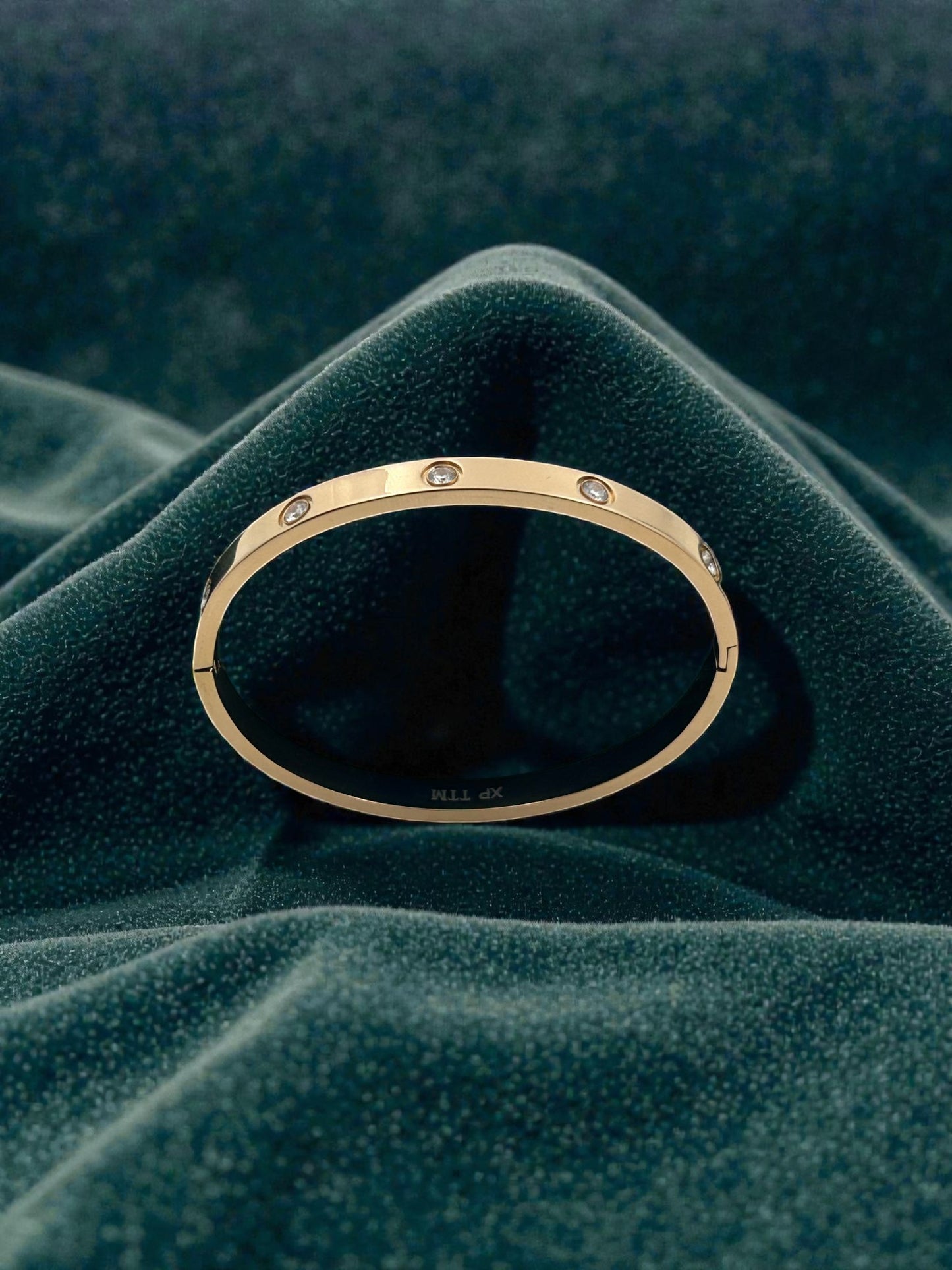 Crystal Stud Luxe Bangle Bracelet