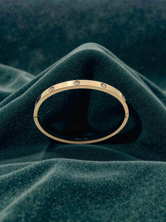 Crystal Stud Luxe Bangle Bracelet