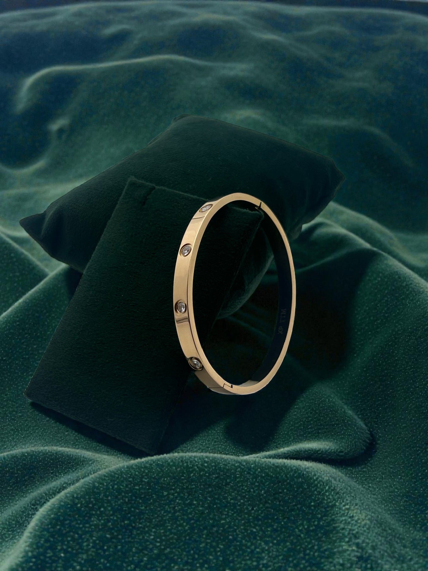 Crystal Stud Luxe Bangle Bracelet