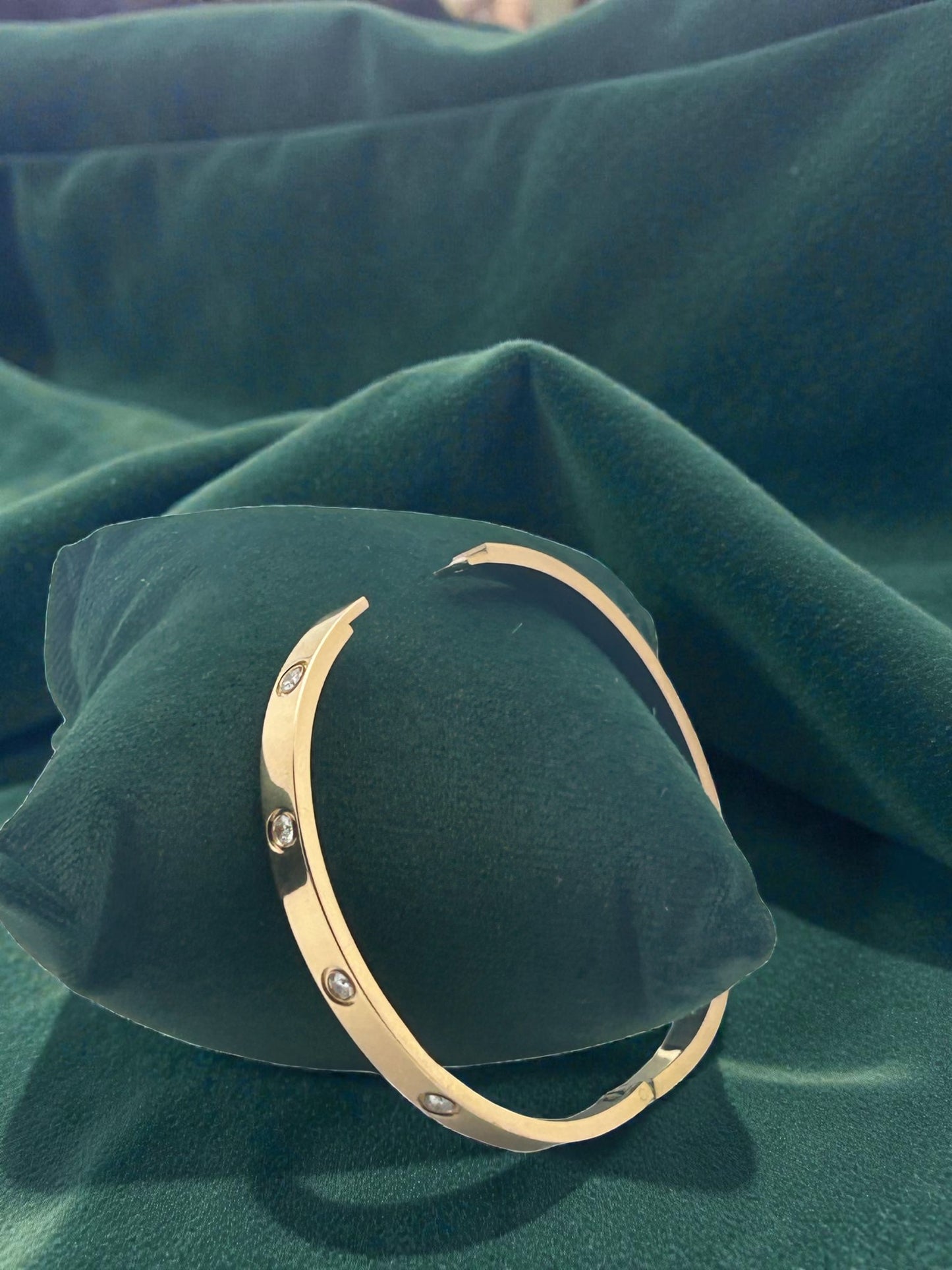 Crystal Stud Luxe Bangle Bracelet