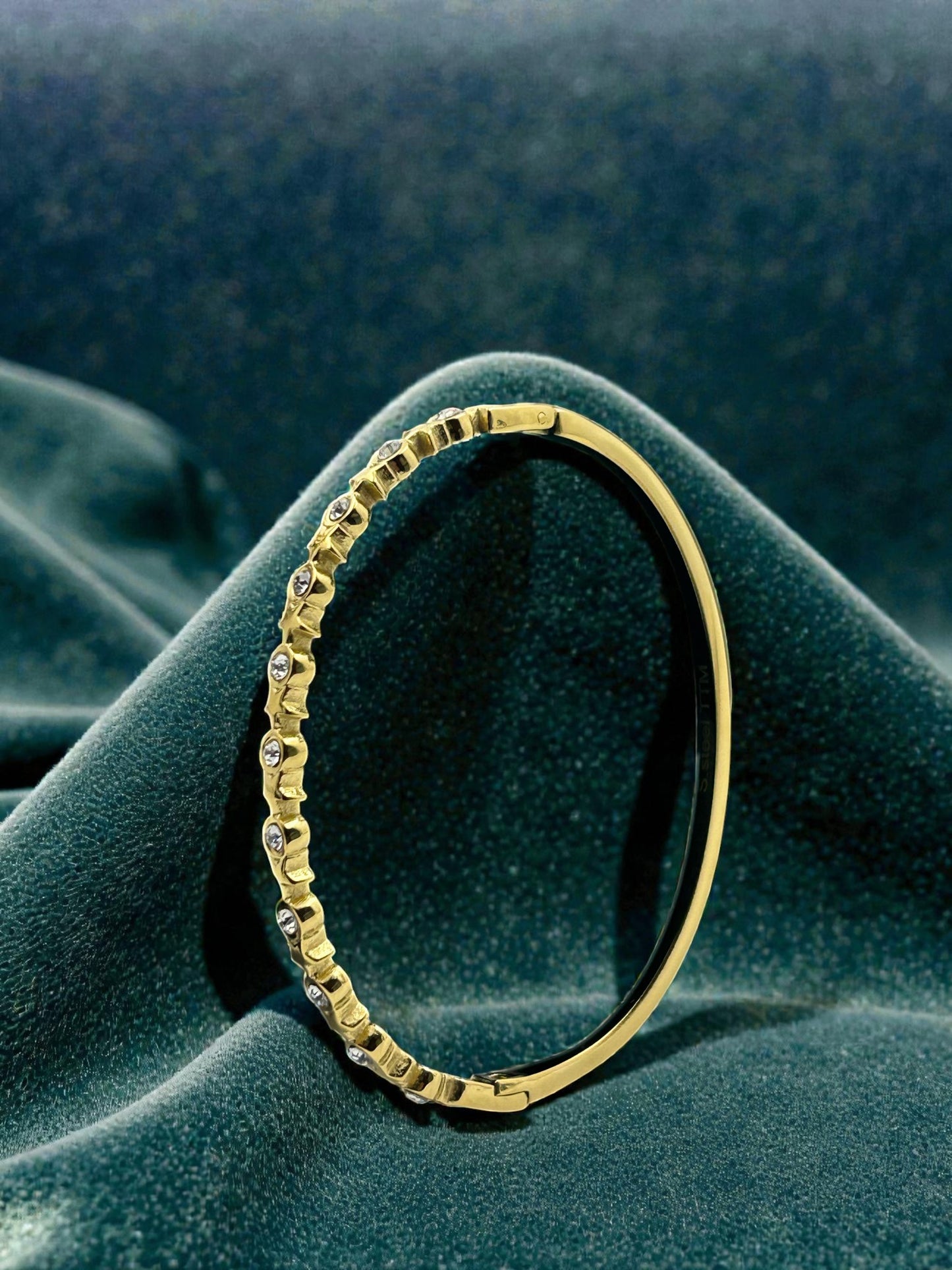 Sleek Celestial Spark Crystal Bangle