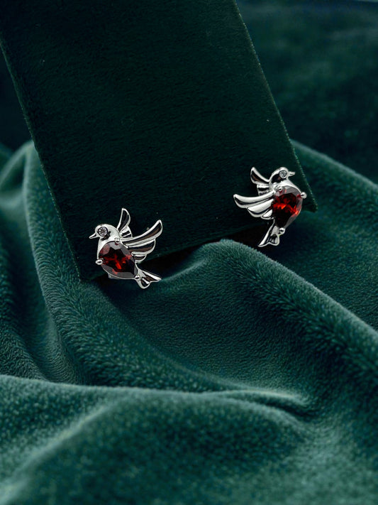 Scarlet Wingbird Hoops
