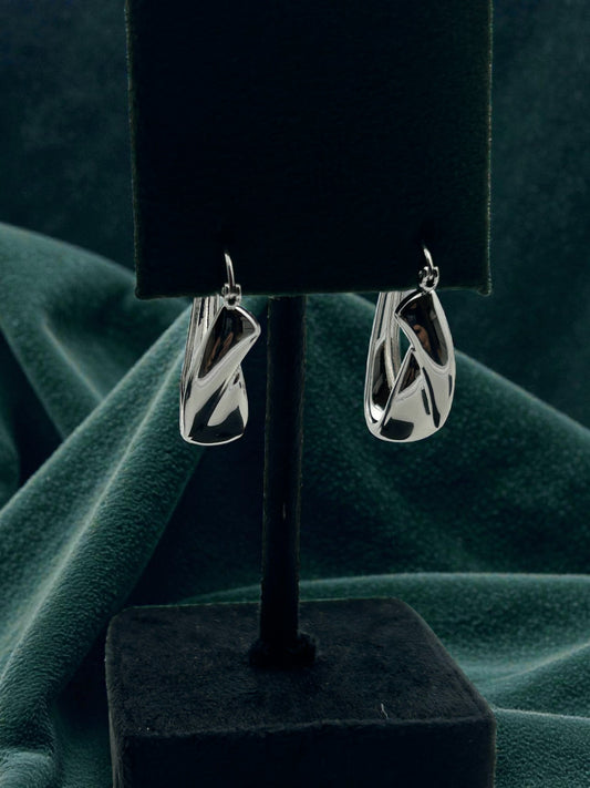 Luna Flow Silver Hoops