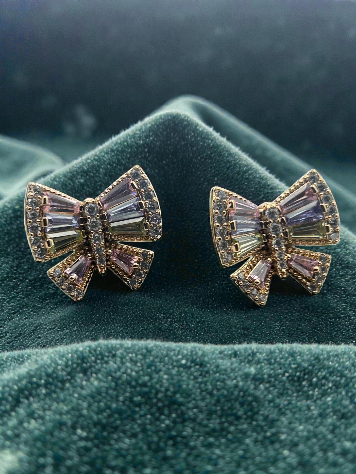 Crystal Butterfly Elegance Stud Earrings
