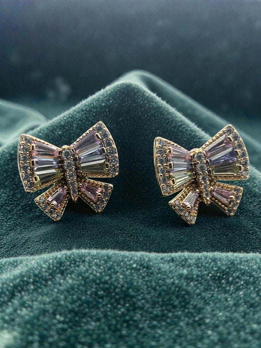 Crystal Butterfly Elegance Stud Earrings