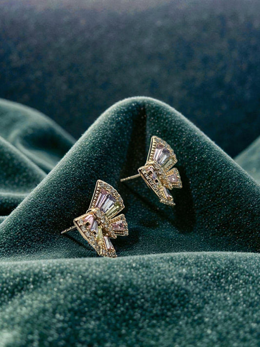 Crystal Butterfly Elegance Stud Earrings