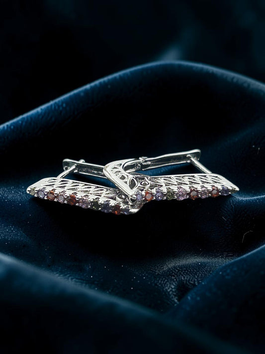 Prism Luxe Thin Rectangle Hoop Earrings