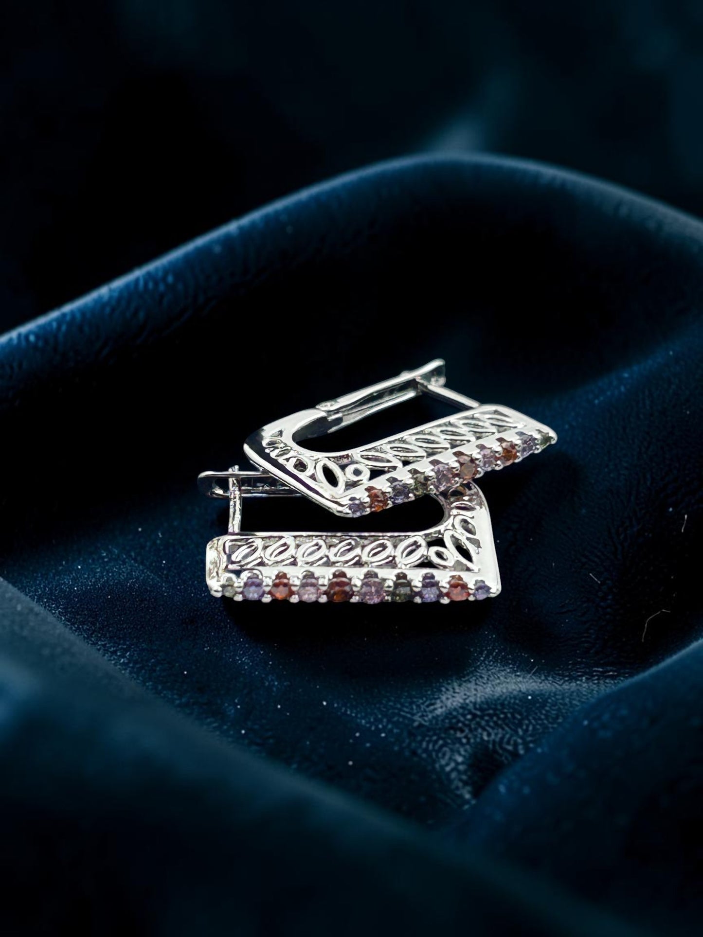 Prism Luxe Thin Rectangle Hoop Earrings