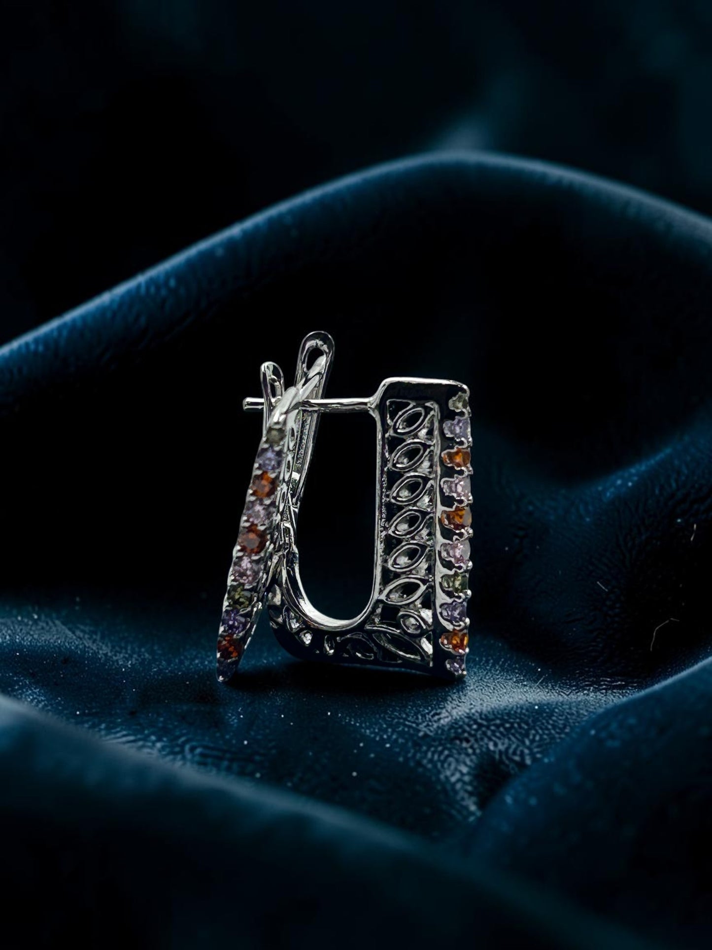 Prism Luxe Thin Rectangle Hoop Earrings