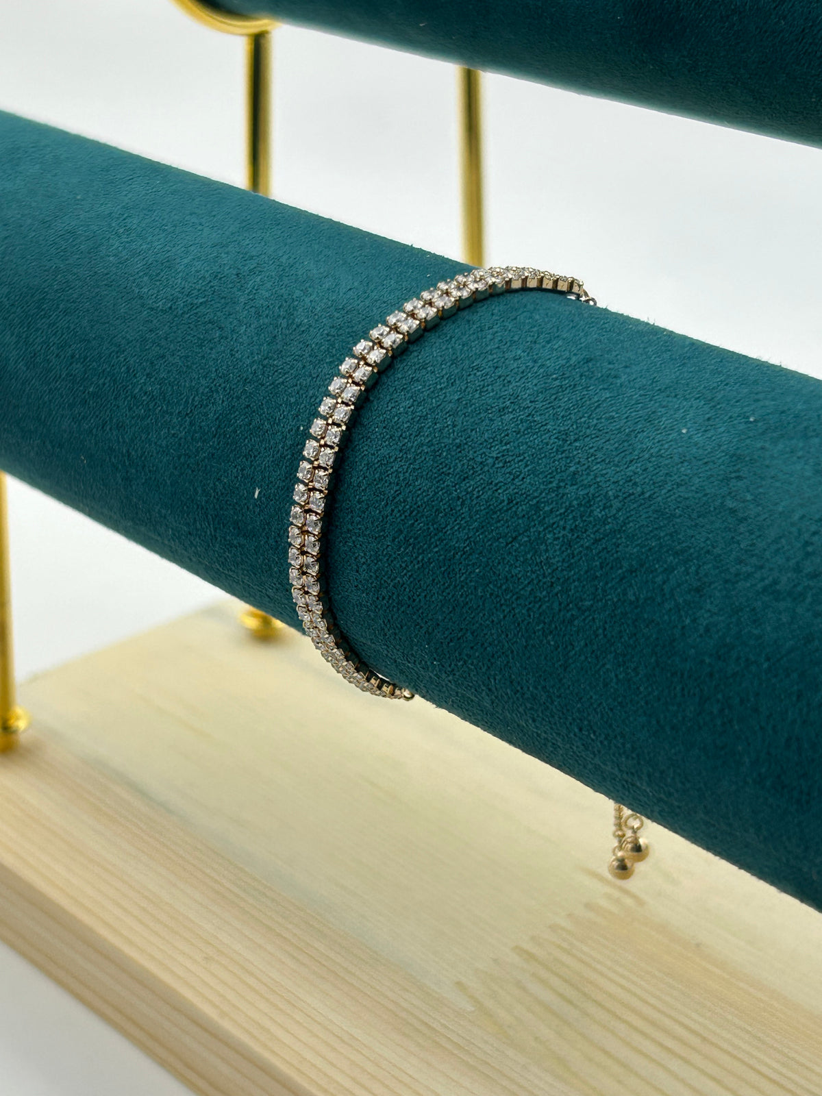Elara Double Row Tennis AD Bracelet