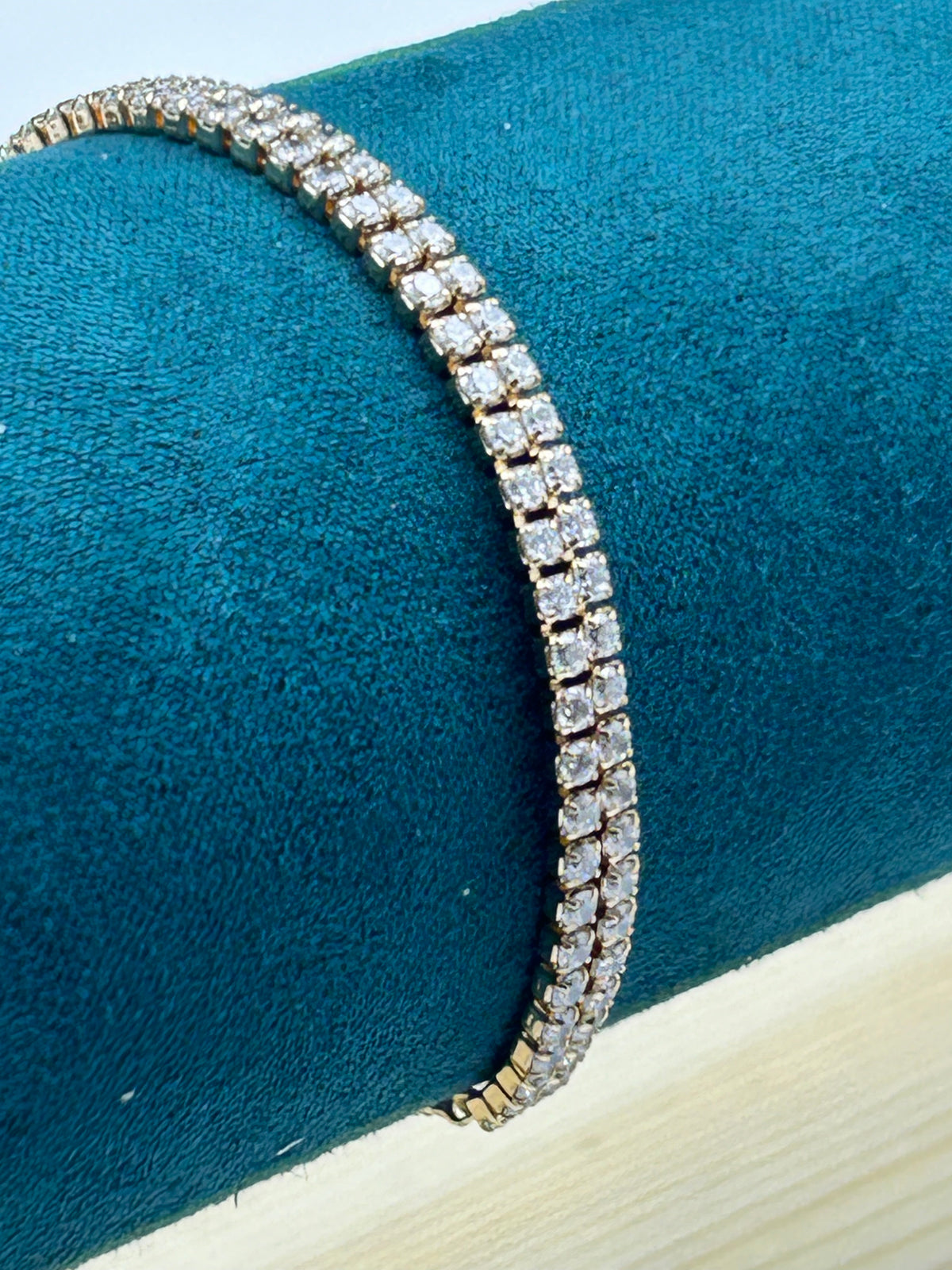 Elara Double Row Tennis AD Bracelet