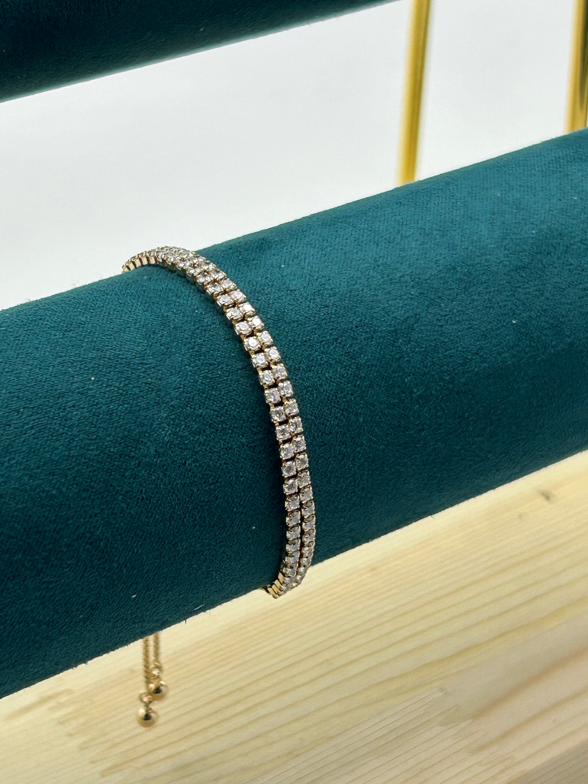 Elara Double Row Tennis AD Bracelet