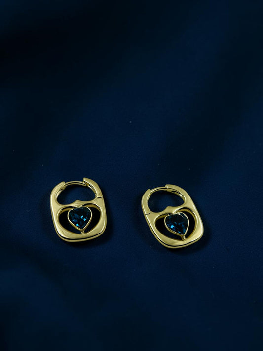 Love Lock Sapphire Earrings
