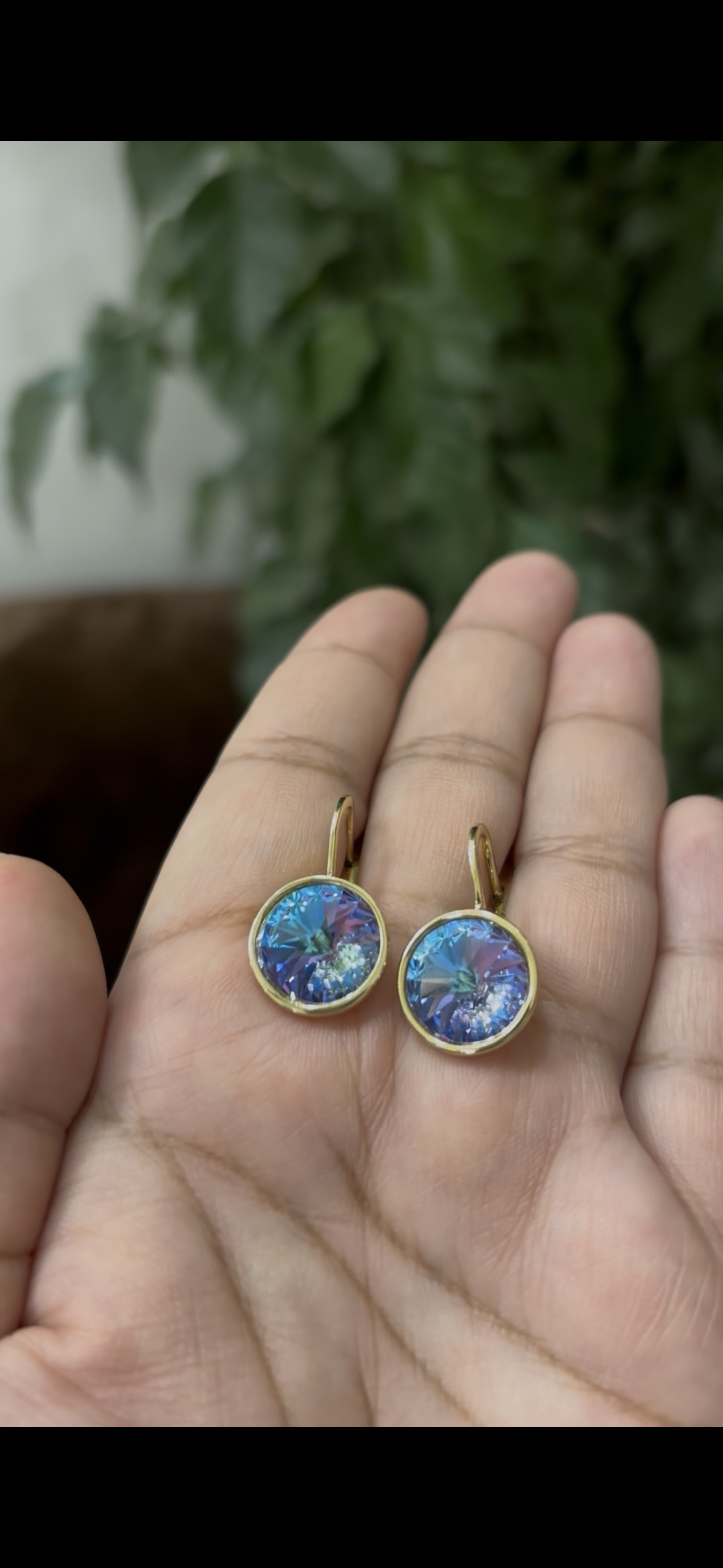 Radiance Crystal Earrings – Sapphire Blue