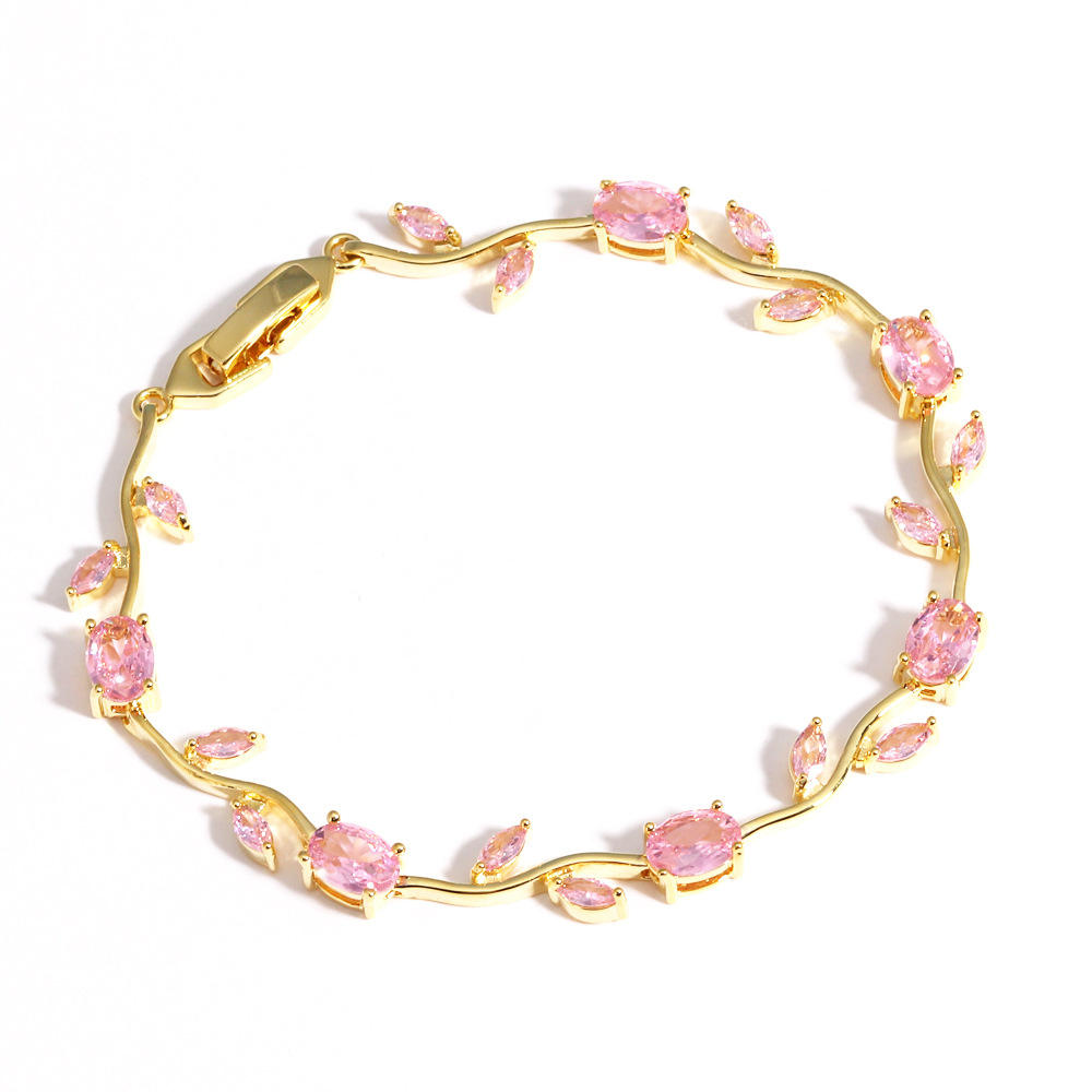 Blush Tulip Crystal Bracelet
